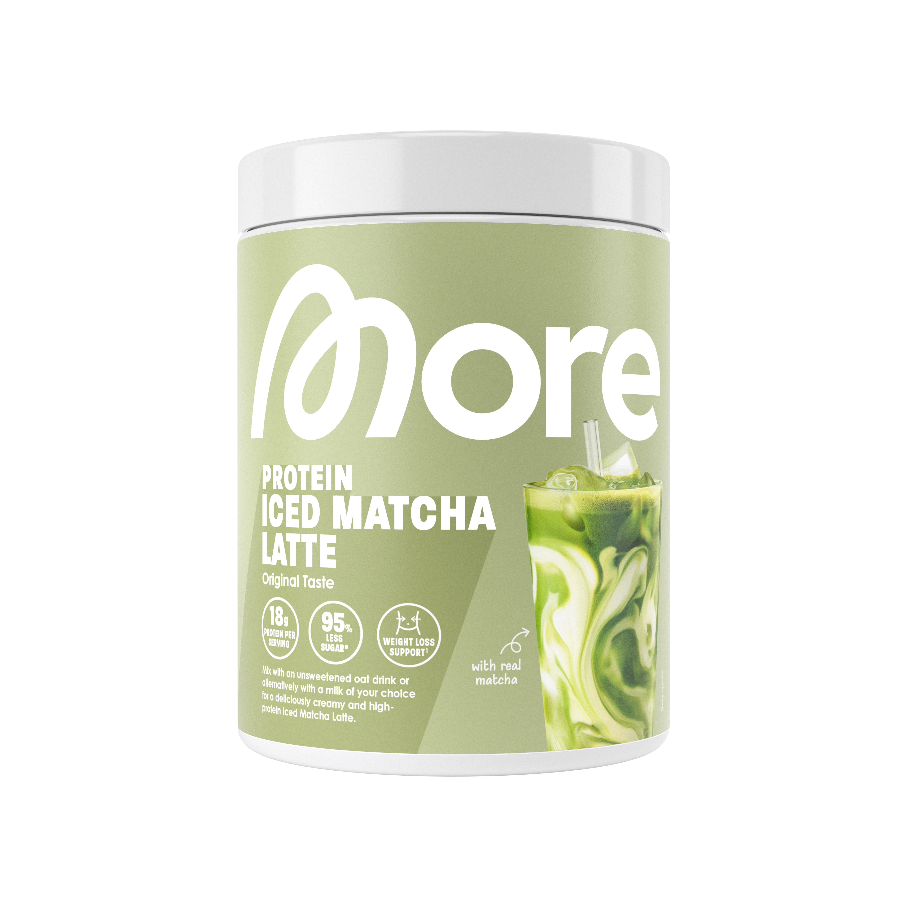 More Protein Iced Matcha Latte